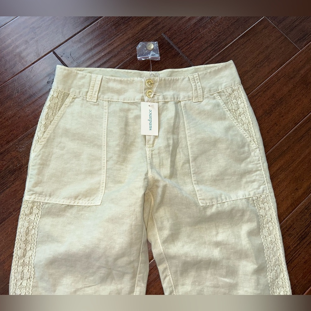 NWT Sundance Organia Lace Pants
Size 8
Linen Blend
Relaxed Fit
Yellow Tan Color - Picture 3 of 9
